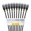 StarTech.com Õhuke Cat6a U/FTP paigalduskaabel RJ45, 0,3 m, must, 10-pakk