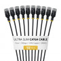 StarTech.com õhuke Cat6a U/UTP patch-kaabel RJ45, 0,15 m, must, 10-pakk