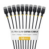 StarTech.com õhuke Cat6a U/UTP patch-kaabel RJ45, 0,15 m, must, 10-pakk