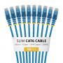 StarTech.com Õhuke Cat6 U/UTP paigalduskaabel RJ45, 1 m, Sinine, LSZH, 10-pakk