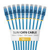 StarTech.com Õhuke Cat6 U/UTP paigalduskaabel RJ45, 1 m, Sinine, LSZH, 10-pakk