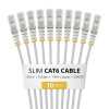 StarTech.com Õhuke Cat6 U/UTP paigalduskaabel RJ45, 1 m, hall, 10-pakk