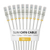 StarTech.com Õhuke Cat6 U/UTP paigalduskaabel RJ45, 0,25 m, hall, 10-pakk