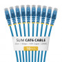 StarTech.com Õhuke Cat6 U/UTP patch-kaabel RJ45, 0,25 m, sinine, LSZH, 10-pakk