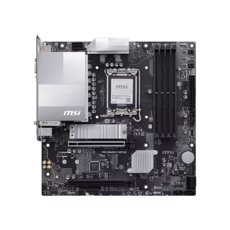 MSI PRO B860M-P WIFI6E emaplaat, Intel B860, LGA 1851, Micro-ATX, DDR5