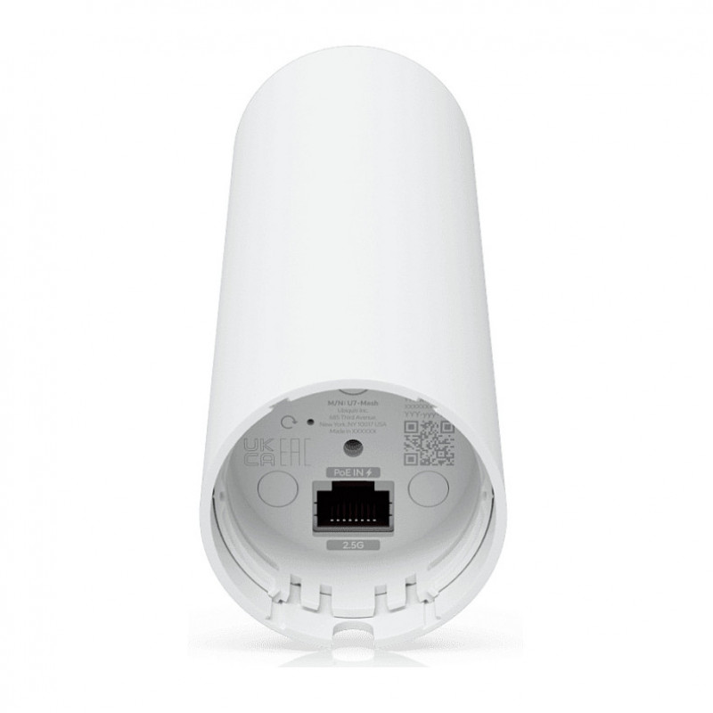 Ubiquiti U7 Mesh 5000 Mbit/s Wi-Fi 7 traadita juurdepääsupunkt, PoE, valge