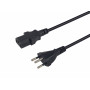 Equip toitekaabel Šveitsi T12 - IEC C13, 1,8 m, must, PVC
