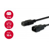 Equip toitekaabel IEC C13 - IEC C14, 1,5 m, must