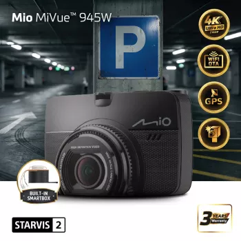 Mio MiVue 945W Premium 4K autokaamera, STARVIS 2, Wi-Fi, GPS