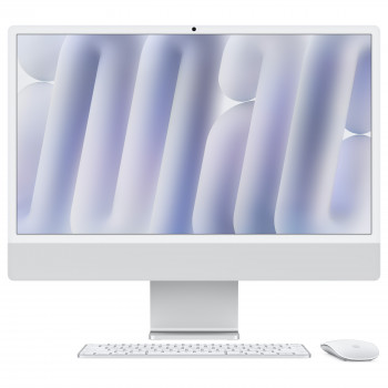 Apple iMac 23,5 inch M4 10-tuumaline CPU 10-tuumaline GPU 24GB 1TB SSD standardklaas - hõbedane, Gigabit Ethernet, Magic Mouse, Magic Keyboard Touch ID-ga (saksa)