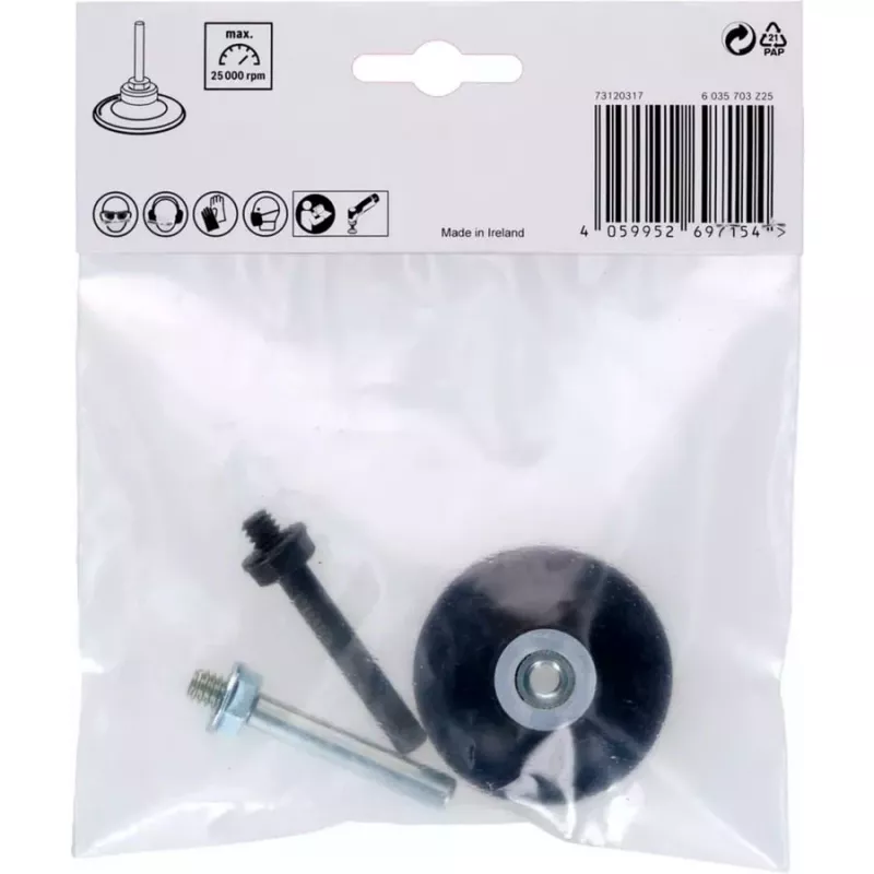 Bosch 2608000857 Aluspadjakene, 50 mm, Quick Lock, must (GWG 12V-50 S Professional jaoks)