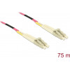 Delock 80156 LC Duplex - LC Duplex mitmemoodiline OM4 valguskaabel, 75 m