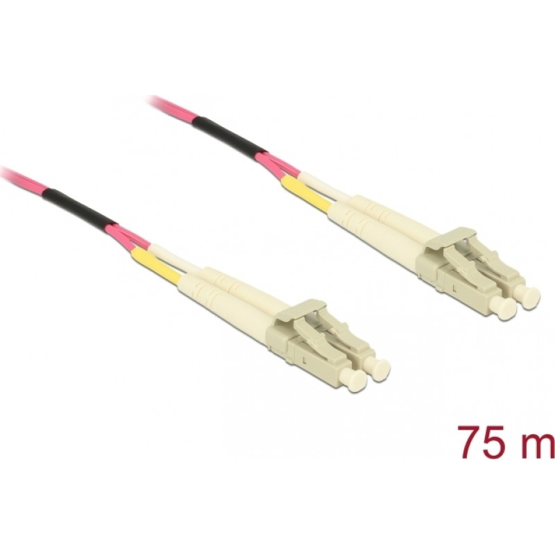 Delock 80156 LC Duplex - LC Duplex mitmemoodiline OM4 valguskaabel, 75 m