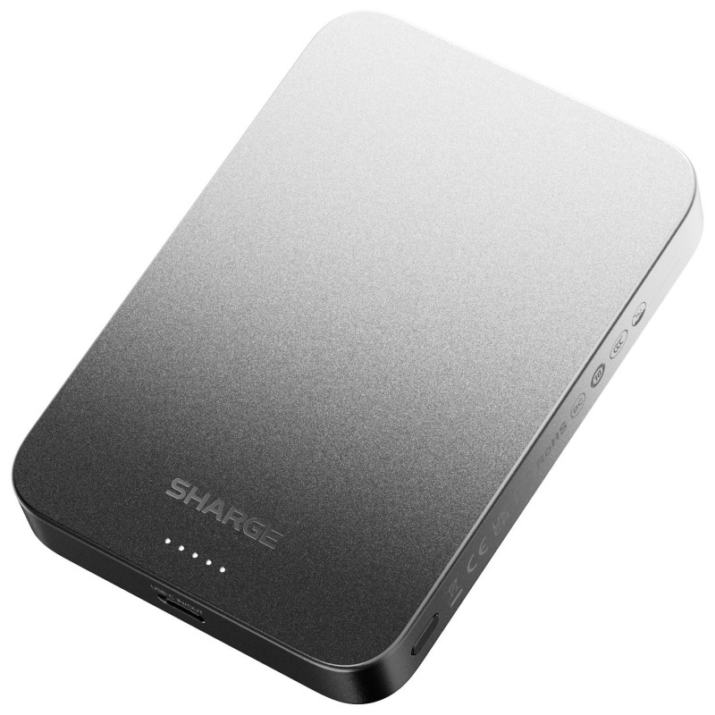 SHARGE AeroMag Air Magnetic Wireless Ultra-Slim Power Bank 10000mAh, 15W Qi2, 30W USB-C, must