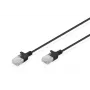 DIGITUS Slim Cat6 U/UTP Patch-kaabel RJ45, 0,3 m, must, LSZH
