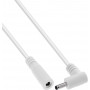 InLine® alalisvoolu pikenduskaabel, nurkpistik, 3,5 x 1,35 mm, valge, 0,5 m