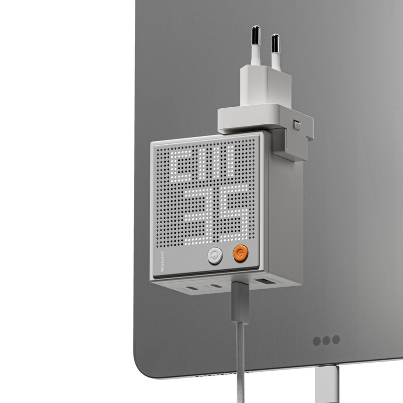 SHARGE Pixel 100 GaN laadija, 100W, 3x USB-C, 1x USB-A - valge