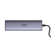 UGREEN 60515 7-ühes USB-C mitme pordiga adapter, 4K HDMI, gigabitine Ethernet, 100 W PD, hall