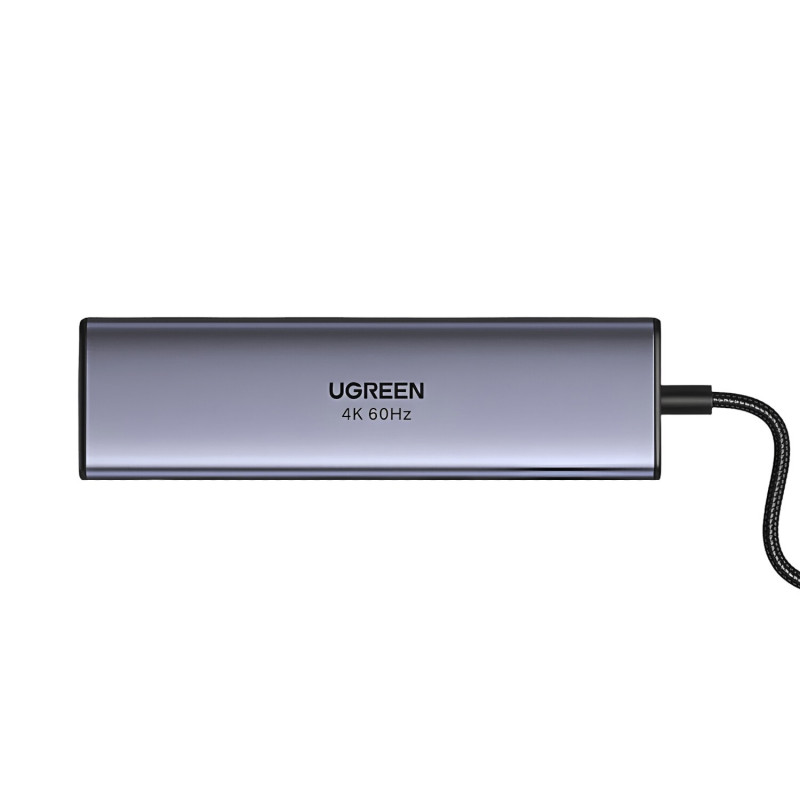 UGREEN 60515 7-ühes USB-C mitme pordiga adapter, 4K HDMI, gigabitine Ethernet, 100 W PD, hall