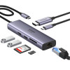 UGREEN 60515 7-ühes USB-C mitme pordiga adapter, 4K HDMI, gigabitine Ethernet, 100 W PD, hall