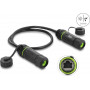 Delock kahekaabli ühenduspesa RJ45 pesa - RJ45 pesa Cat.6A paigaldamiseks M20 x 1,5 mm keermega IP68 tolmu- ja veekindel 0,5 m must (91839)