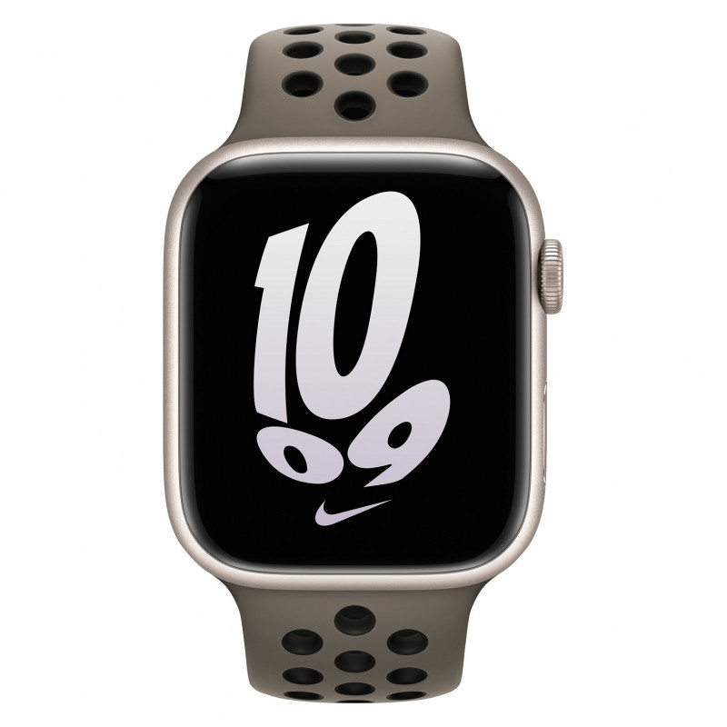 Apple Watch Nike Sport Band 45mm - Oliivhall/Must