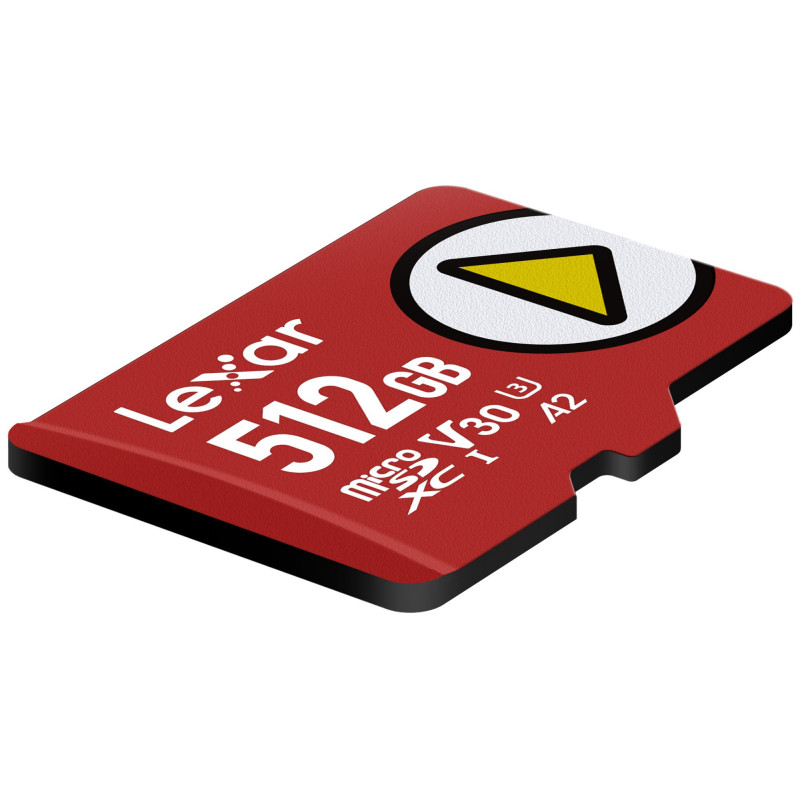 Lexar PLAY 512GB microSDXC UHS-I mälukaart, U3, V30, A2, kuni 205 MB/s, SD-adapteriga