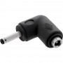InLine® DC-adapter, 3,5 x 1,35 mm, pistik/pesa, nurga all, must