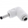 InLine® DC adapter, 4,0 x 1,7 mm, pistik/pesa, nurga all, valge