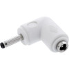 InLine® DC-adapter, 3,5 x 1,35 mm, pistik/pesa, nurga all, valge