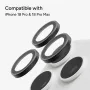 Zagg Glass Elite peegeldusvastased kaamerarõngad iPhone 18 Pro Max / 17 Pro Max / 18 Pro / 17 Pro jaoks, must