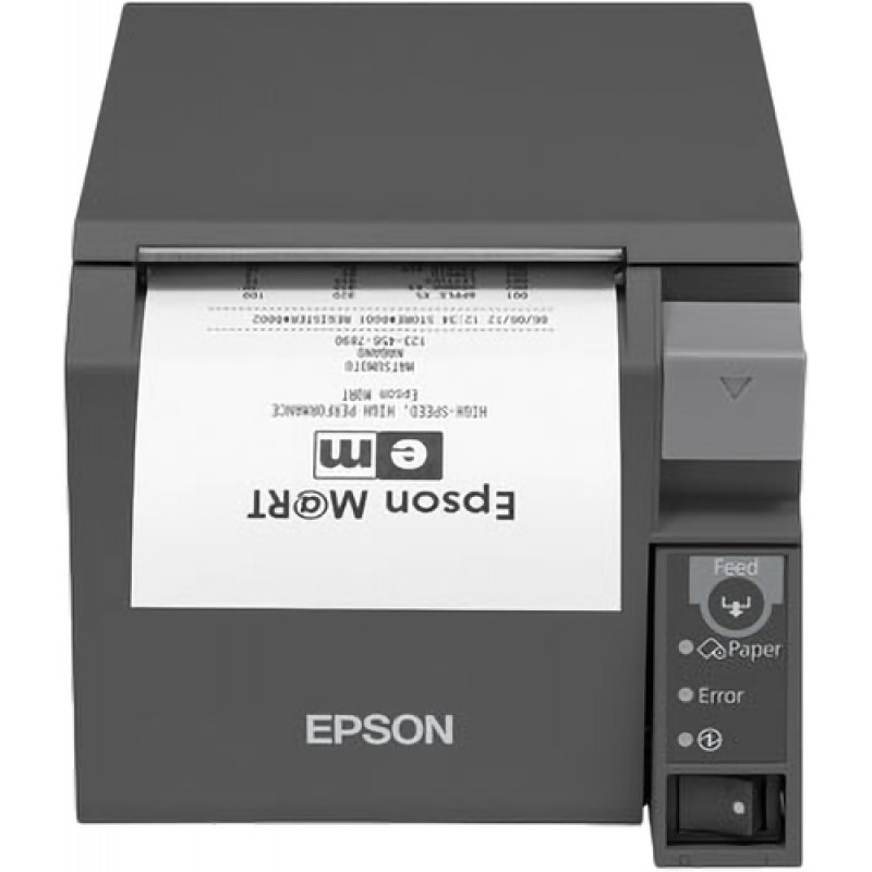 Epson TM-T70II termotrüki kviitungiprinter, USB + Serial RS232, 80 mm, must