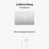 Apple MacBook Air 15 inch M5 10-tuumaline CPU 10-tuumaline GPU 24GB RAM 2TB SSD - hõbedane, saksa klaviatuur Touch ID-ga, 35W kahe USB-C toiteadapter (CTO)