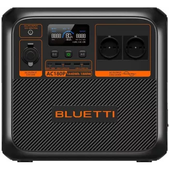 Bluetti AC180P kaasaskantav elektrijaam, LiFePO4, 36000 mAh, 1800 W, 16 kg