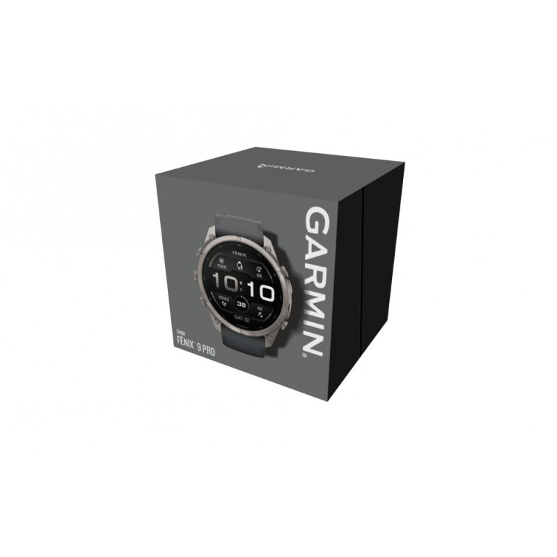 Garmin Fenix 9 Pro – 51 mm titaankorpusega grafiitmusta silikoonrihmaga nutikell