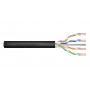 DIGITUS Cat6 U/UTP välispaigalduskaabel, geeltäidisega, PE, AWG 23/1, 305 m rull, must