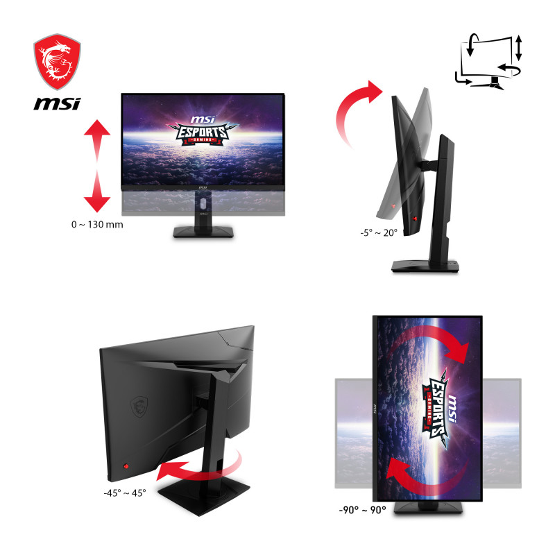 MSI G274QPXDE 68,6 cm (27) QHD IPS mängumonitor 16:9 HDMI/DP/USB-C PD65W 240 Hz