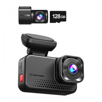 REDTIGER VC70 Wi-Fi 4K + 2.5K autokaamera 128GB kaardiga