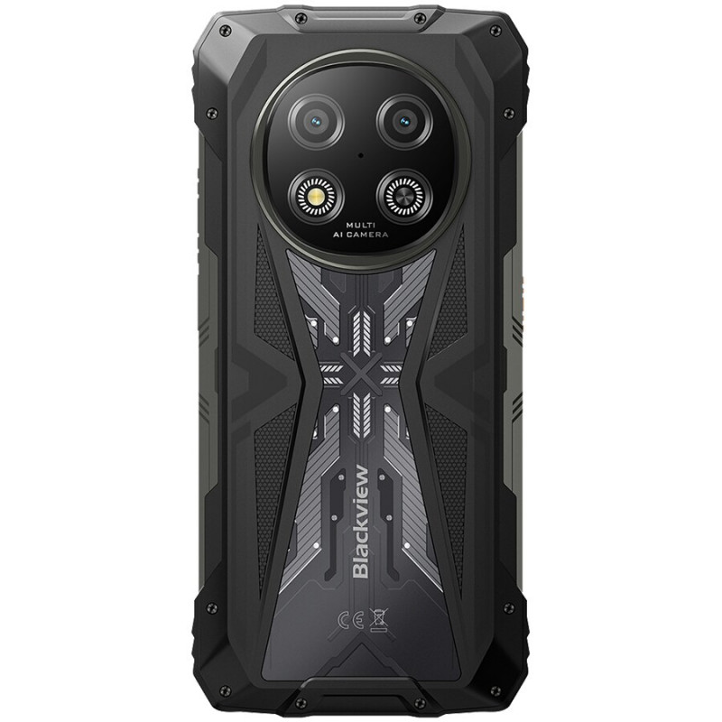 Blackview ROCK 2 5G nutitelefon 12GB/256GB, 6,67 inch HD+ 120Hz, Unisoc T8100, 15000 mAh, NFC, MIL-STD-810H, Android 16, must