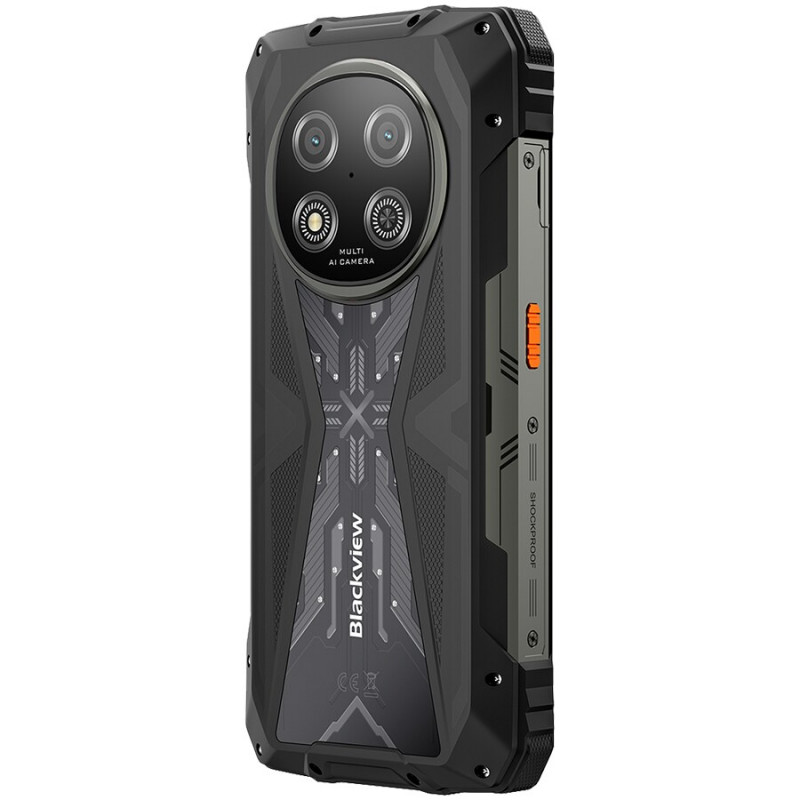 Blackview ROCK 2 5G nutitelefon 12GB/256GB, 6,67 inch HD+ 120Hz, Unisoc T8100, 15000 mAh, NFC, MIL-STD-810H, Android 16, must