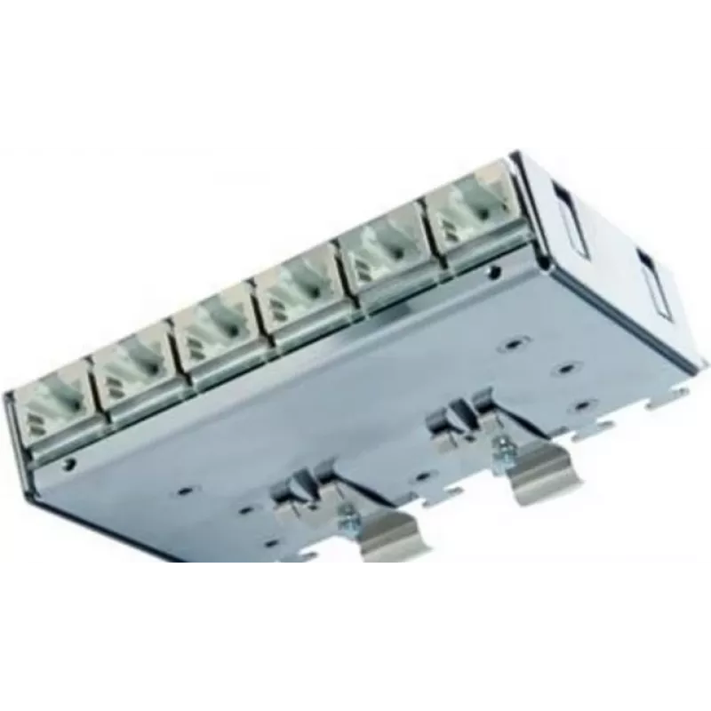 Telegärtner Cat.6A kommutatsioonipaneel (sügav) DIN-liinile TS-adapteriga, 6x RJ45 pesa (J02021A0055)
