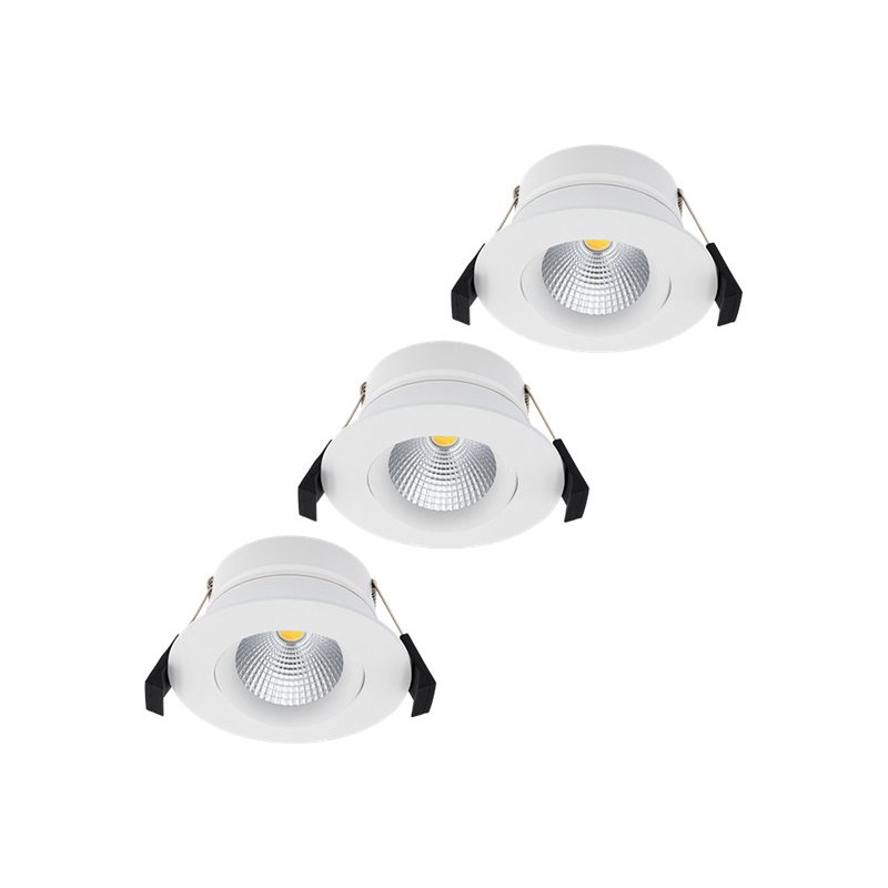 Shelly PbS Hilux DS8 nutikas LED-varjundiga süvisvalgusti, 3-pakk, 2200-6500K, CRI95, 600 lm, Bluetooth, Wi-Fi, valge