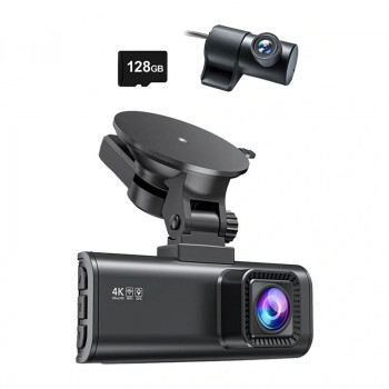 REDTIGER F7NP Wi-Fi 4K + 1080p autokaamera, 128GB