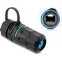 Delock kaabliühendus RJ45 pesa - RJ45 pesa Cat.6A, M20 x 1,5 mm keermega ja sulgurkorgiga, korpus IP68, tolmukindel ja veekindel (91840)