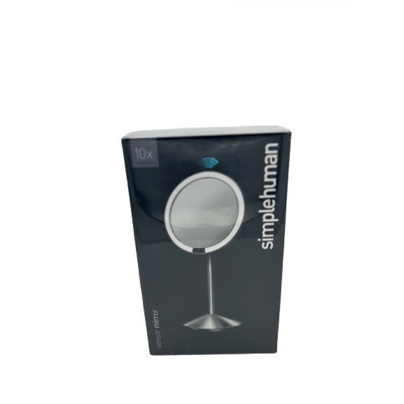simplehuman kokkupandav sensoriga peegel, 12 cm, laetav, harjatud roostevaba teras