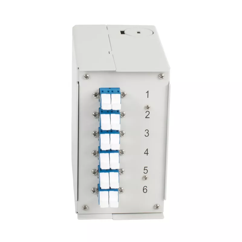 EFB Elektronik DIN-liistu kiudoptiline karp OS2 G652D, 12x LC pigtail, 6x LC duplex liitmik (BHS70921.12)