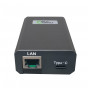 Microconnect POEINJ-60W-USBC gigabitine PoE-injektor, IEEE 802.3af/802.3bt, 100 m, must