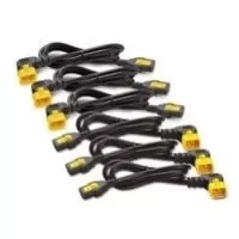 APC AP8702R toitekaablite komplekt, 6 tk, lukustuvad C13–C14 (90°), 0,6 m