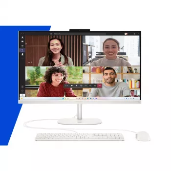 HP OmniStudio 27-cw0470ng 27 inch FHD kõik-ühes arvuti - AMD Ryzen AI 7 445, 16GB RAM, 512GB SSD, Windows 11 Home (DE), valge