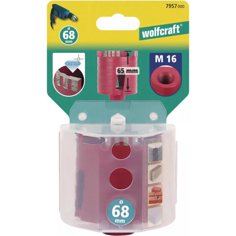 Wolfcraft 7957000 teemantotsaga õõnespuur, 68 mm